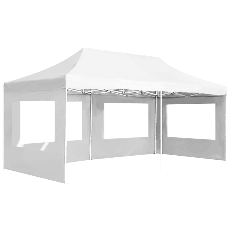 Load image into Gallery viewer, Vidaxl partytent inklapbaar met wanden 6x3 m aluminium wit