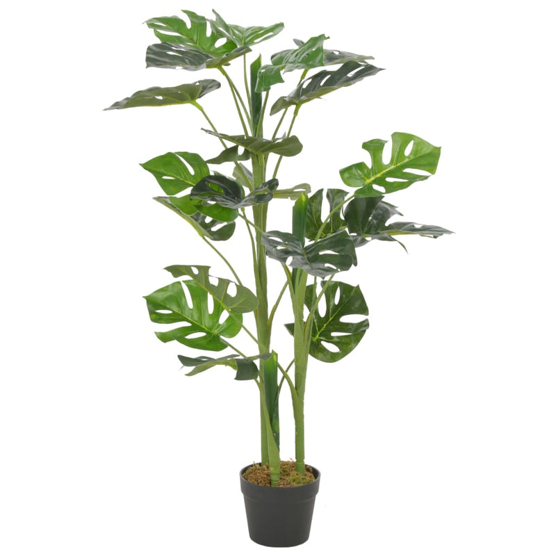 Afbeelding laden in galerijviewer, Vidaxl kunstplant met pot monstera 100 cm groen