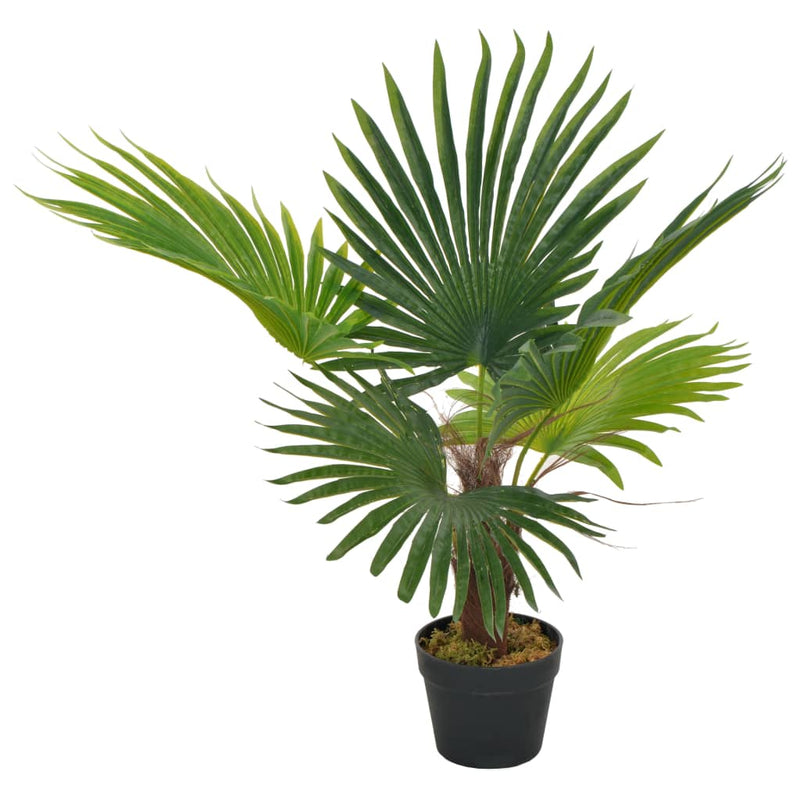Load image into Gallery viewer, Vidaxl kunstplant met pot palm 70 cm groen