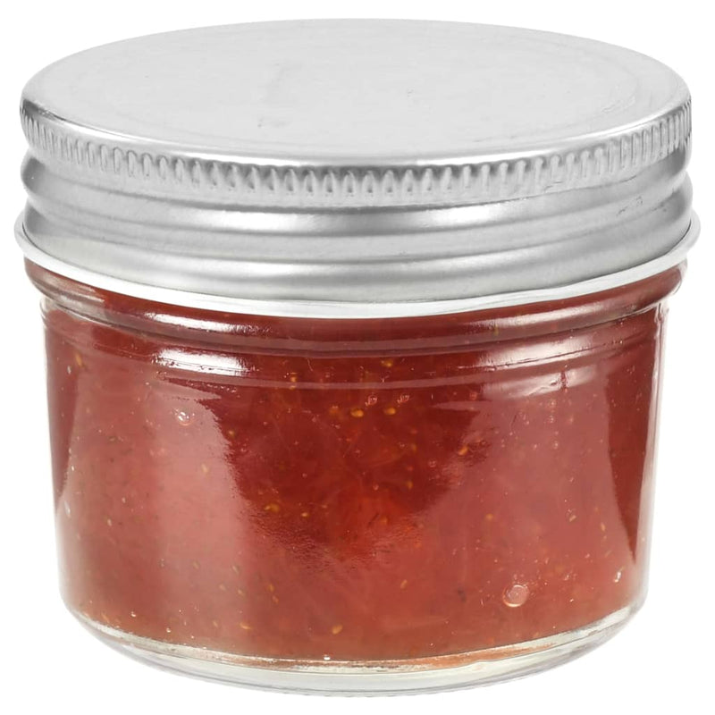 ギャラリービューアに画像をロードする, Vidaxl jampotten met zilverkleurige deksels 48 st 110 ml glas