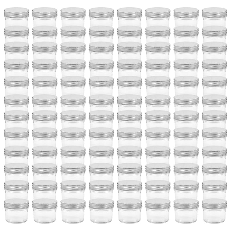 ギャラリービューアに画像をロードする, Vidaxl jampotten met zilverkleurige deksels 96 st 110 ml glas