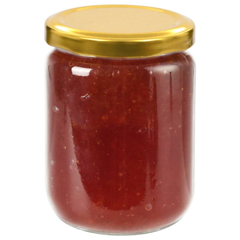 Load image into Gallery viewer, Vidaxl jampotten met goudkleurige deksels 48 st 230 ml glas