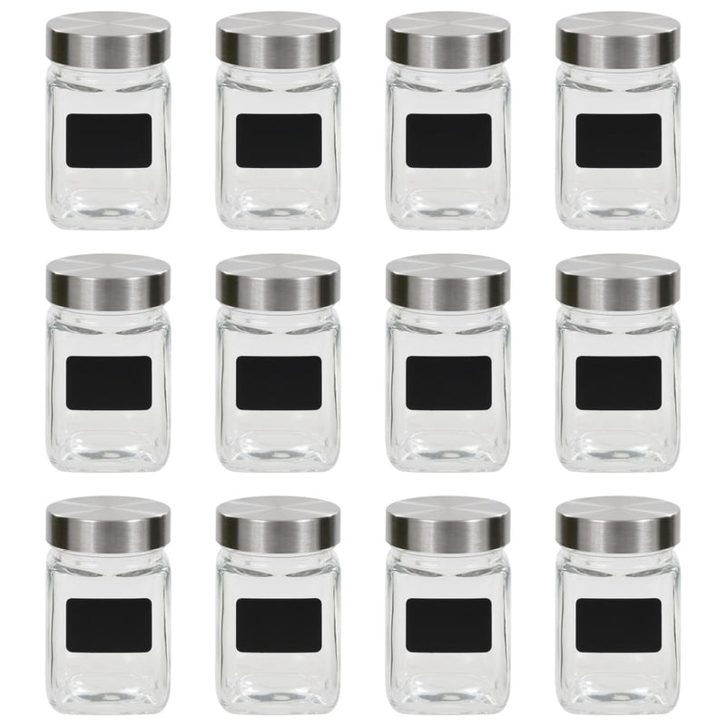 Load image into Gallery viewer, Vidaxl opbergpotten met stickers 12 st 300 ml