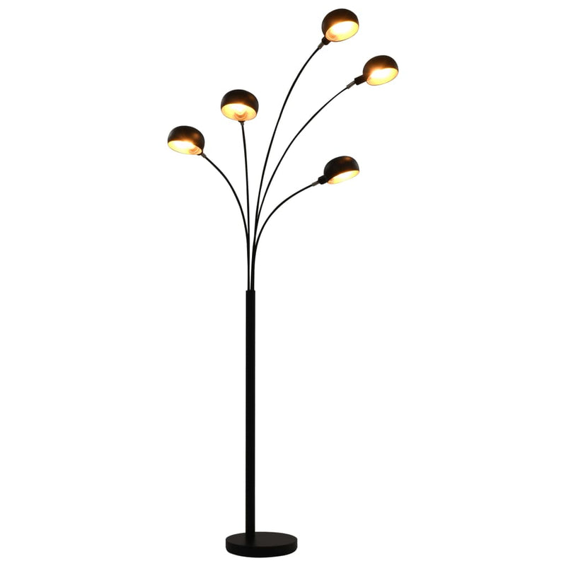 Load image into Gallery viewer, Vidaxl lamp staand 5xe14 200 cm zwart en goud