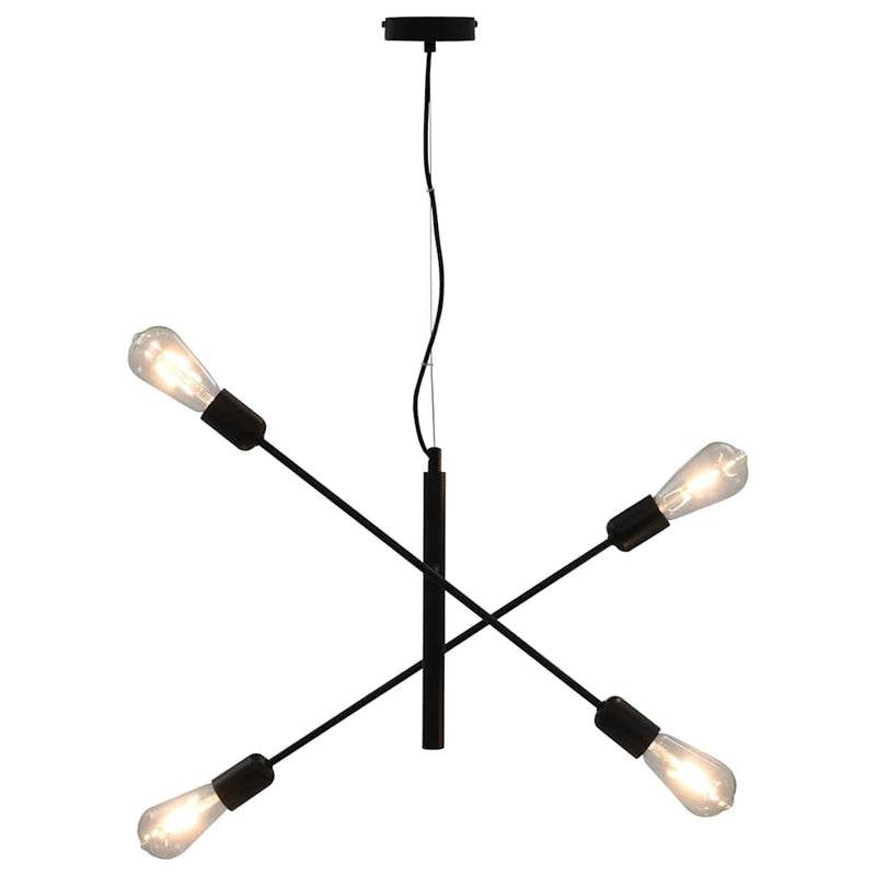 Load image into Gallery viewer, Vidaxl plafondlamp met filament peren 2 w e27 zwart