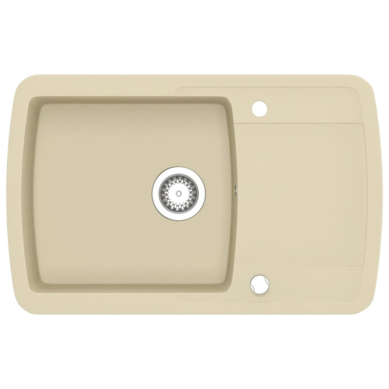 Load image into Gallery viewer, Vidaxl gootsteen enkele bak graniet beige