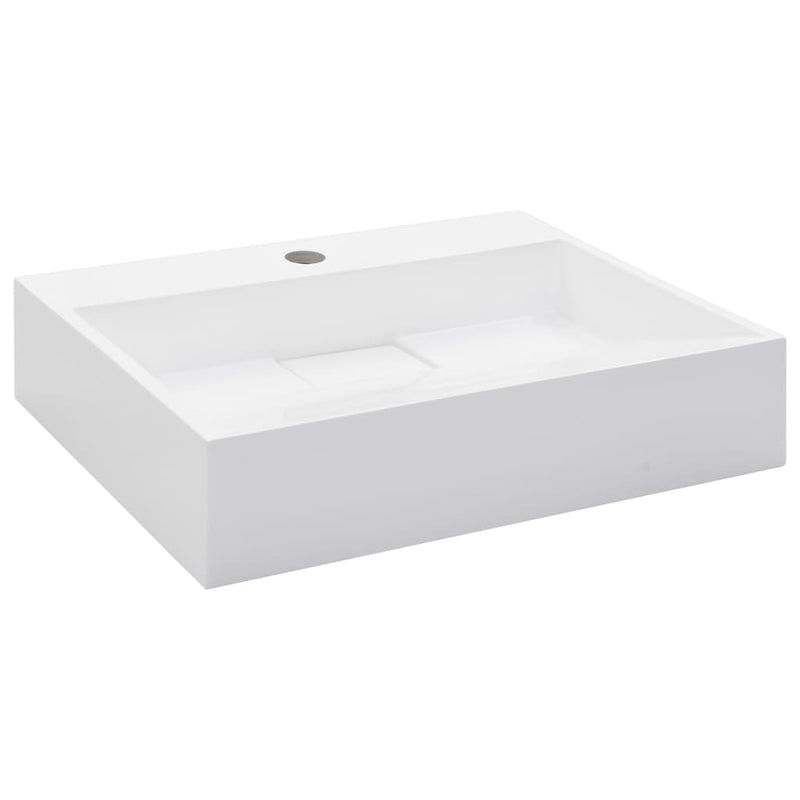 Load image into Gallery viewer, Vidaxl wastafel 50x38x13 cm mineraal gegoten marmer gegoten wit