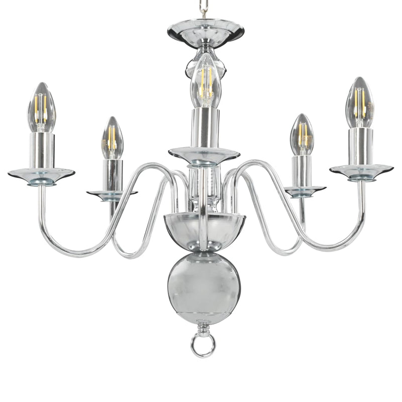 Load image into Gallery viewer, Vidaxl kroonluchter 5xe14 zilverkleurig