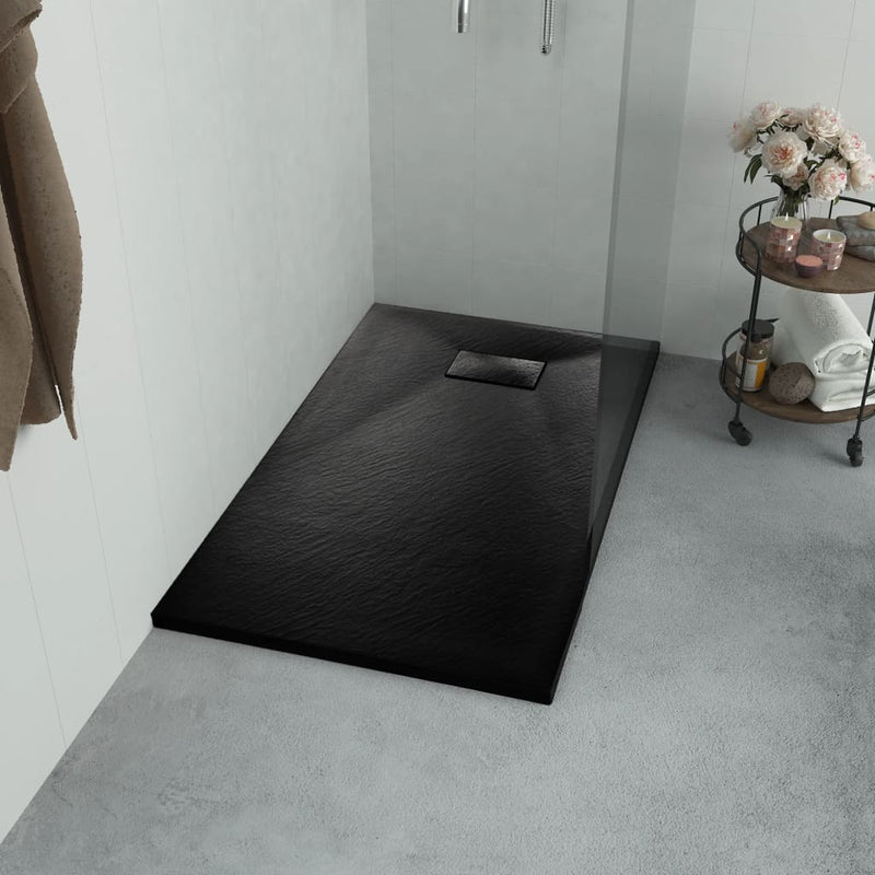 Load image into Gallery viewer, Vidaxl douchebak 100x70 cm smc zwart