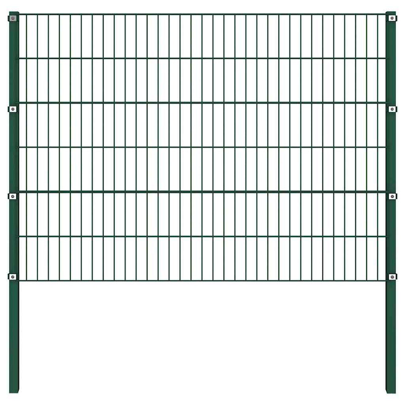 Load image into Gallery viewer, Vidaxl schuttingpaneel met palen ijzer 176,5x120 cm groen