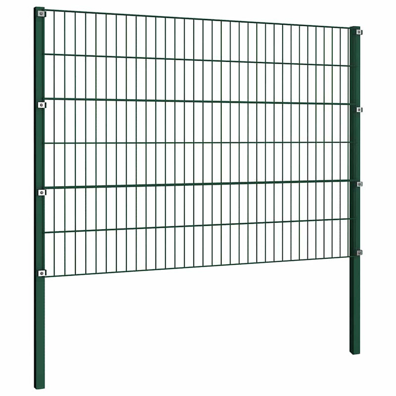 Load image into Gallery viewer, Vidaxl schuttingpaneel met palen ijzer 176,5x120 cm groen