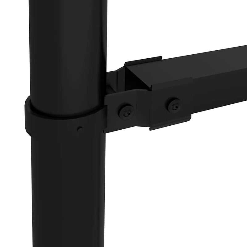 Load image into Gallery viewer, VidaXL Tuinhek met speren bovenkant (1-1,25)x1,7 m staal zwart