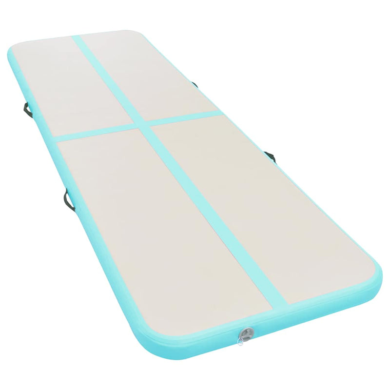 Load image into Gallery viewer, Vidaxl gymnastiekmat met pomp opblaasbaar 300x100x10 cm pvc groen