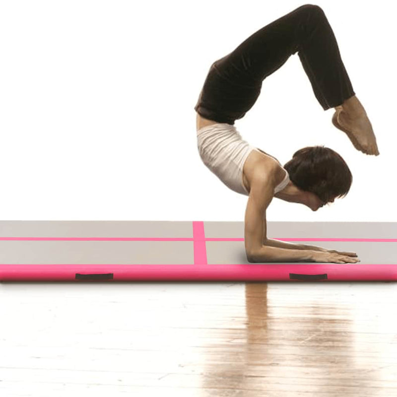 Load image into Gallery viewer, Vidaxl gymnastiekmat met pomp opblaasbaar 600x100x10 cm pvc roze