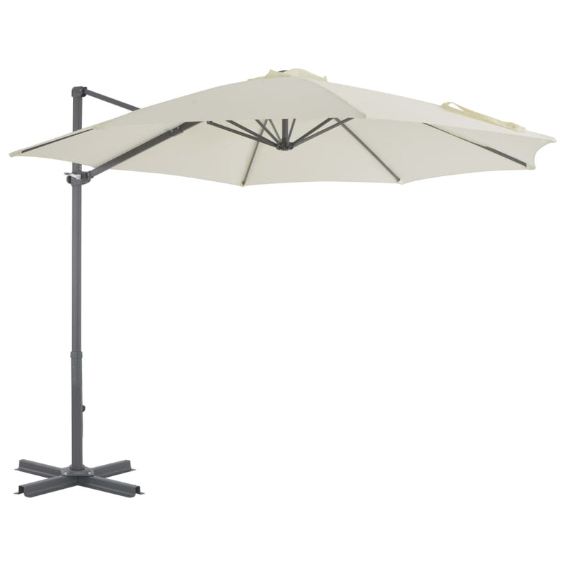 Load image into Gallery viewer, VidaXL Parasol met draagbare voet zandkleurig