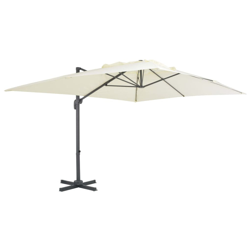 Laden Sie das Bild in Galerie -Viewer, Vidaxl parasol met draagbare voet zandkleurig