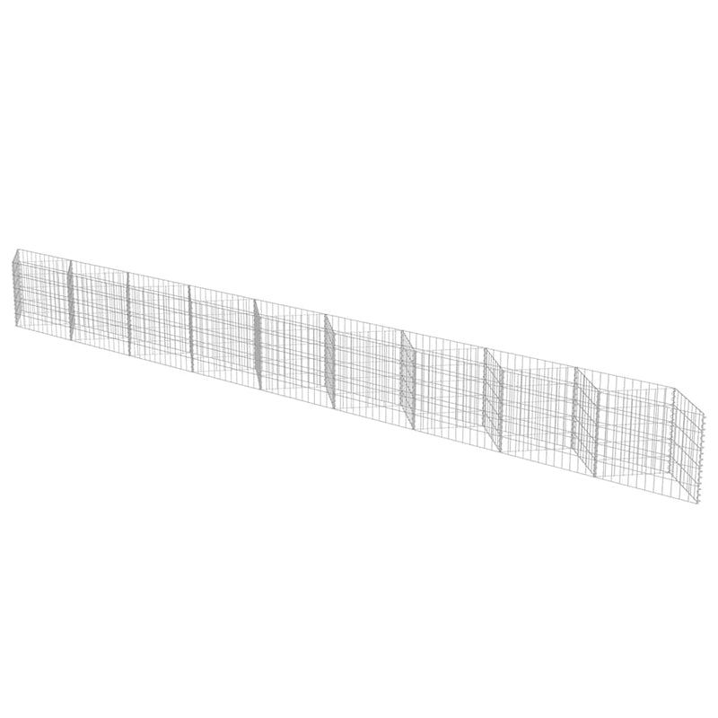 Load image into Gallery viewer, Vidaxl schanskorfmuur 630x30x50 cm gegalvaniseerd staal