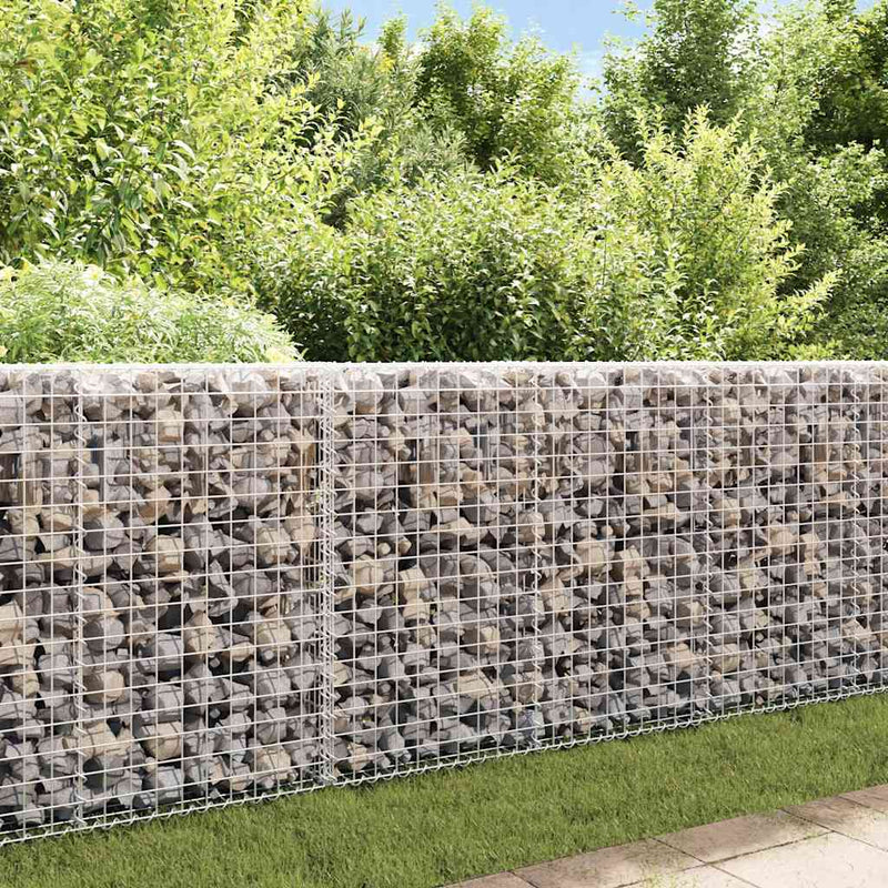 Load image into Gallery viewer, Vidaxl schanskorfmuur met deksels 200x20x85 cm gegalvaniseerd staal