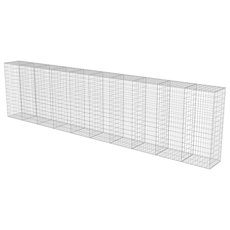 Load image into Gallery viewer, VidaXL Schanskorfmuur met deksels 600x50x150 cm gegalvaniseerd staal