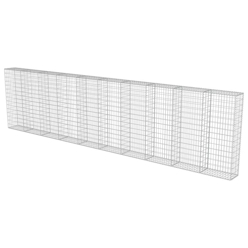 Load image into Gallery viewer, VidaXL Schanskorfmuur met deksels 600x30x150 cm gegalvaniseerd staal