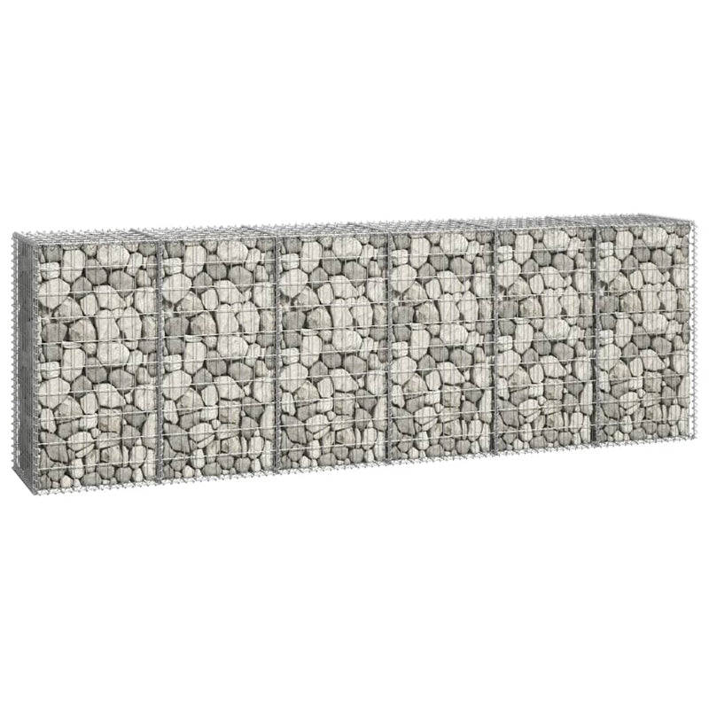 Load image into Gallery viewer, VidaXL Schanskorfmuur met deksels 300x50x100 cm gegalvaniseerd staal