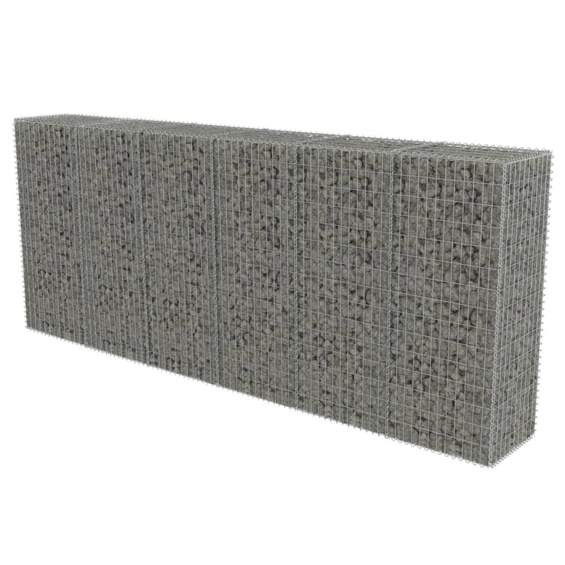 Load image into Gallery viewer, VidaXL Schanskorfmuur met deksels 300x50x150 cm gegalvaniseerd staal