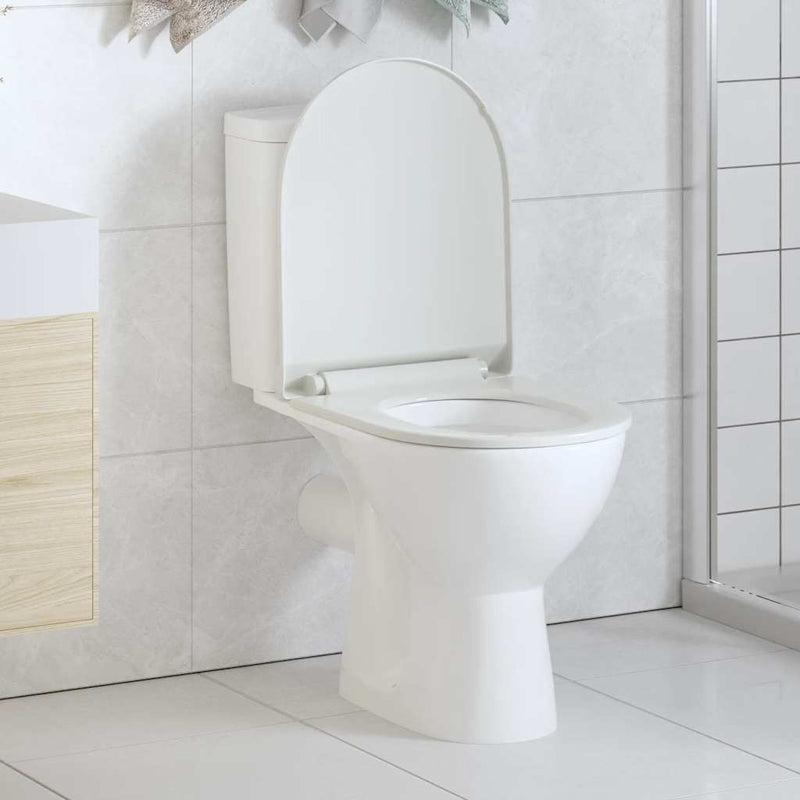 Load image into Gallery viewer, Vidaxl toiletbril soft-close met quick-release ontwerp wit