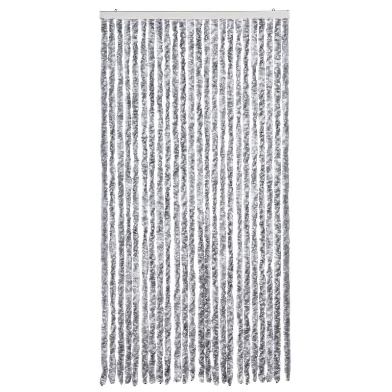 Load image into Gallery viewer, Vidaxl vliegengordijn 100x220 cm chenille wit en grijs