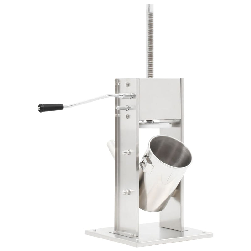 Load image into Gallery viewer, Vidaxl worstenvuller handmatig 3 l roestvrij staal zilverkleurig