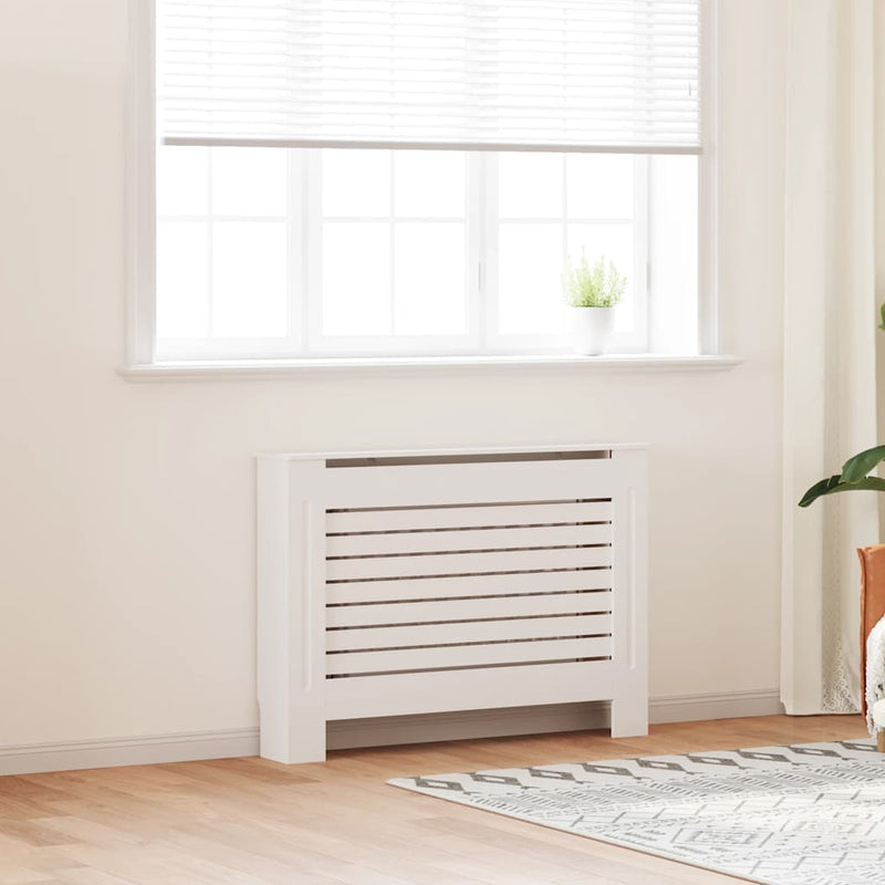 Load image into Gallery viewer, Vidaxl radiatorombouw 112x19x81,5 cm mdf wit