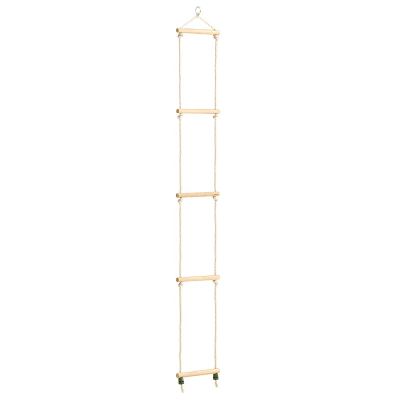 Afbeelding laden in galerijviewer, Vidaxl touwladder 30x168 cm massief hout en pe