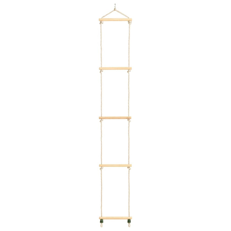 Afbeelding laden in galerijviewer, Vidaxl touwladder 30x168 cm massief hout en pe
