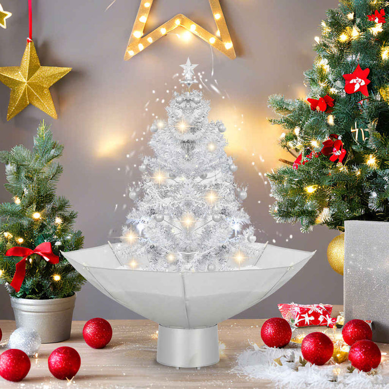 Load image into Gallery viewer, Vidaxl kerstboom sneeuwend met paraplubasis 75 cm wit
