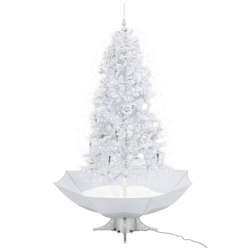 Load image into Gallery viewer, Vidaxl kerstboom sneeuwend met paraplubasis 190 cm wit