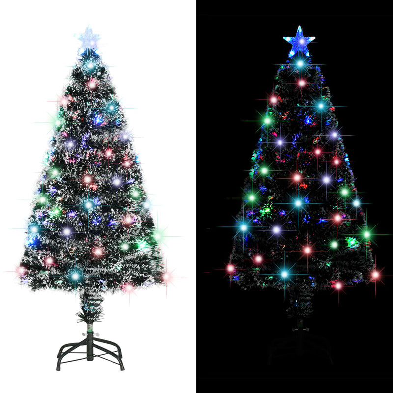 Load image into Gallery viewer, Vidaxl voorverlichte kerstboom met standaard en led 120 cm glasvezel