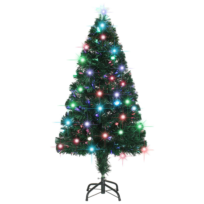 Afbeelding laden in galerijviewer, Vidaxl voorverlichte kerstboom met standaard en led 120 cm glasvezel