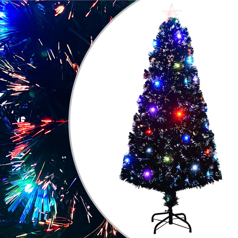 Afbeelding laden in galerijviewer, Vidaxl voorverlichte kerstboom met standaard en led 150 cm glasvezel