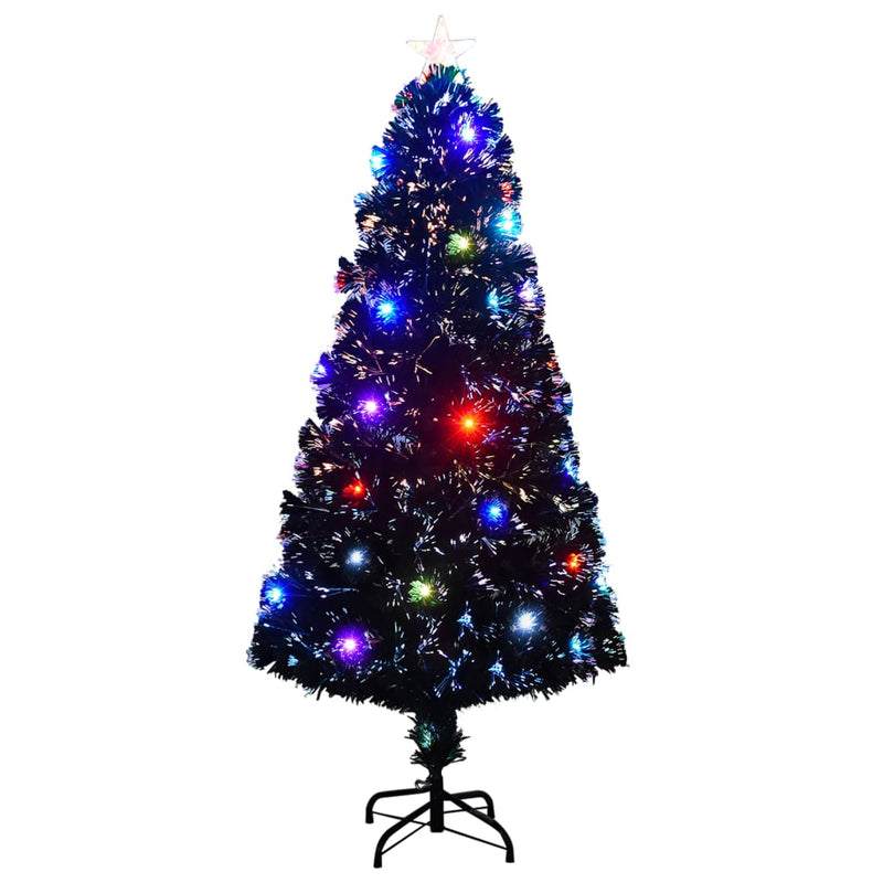 Afbeelding laden in galerijviewer, Vidaxl voorverlichte kerstboom met standaard en led 150 cm glasvezel