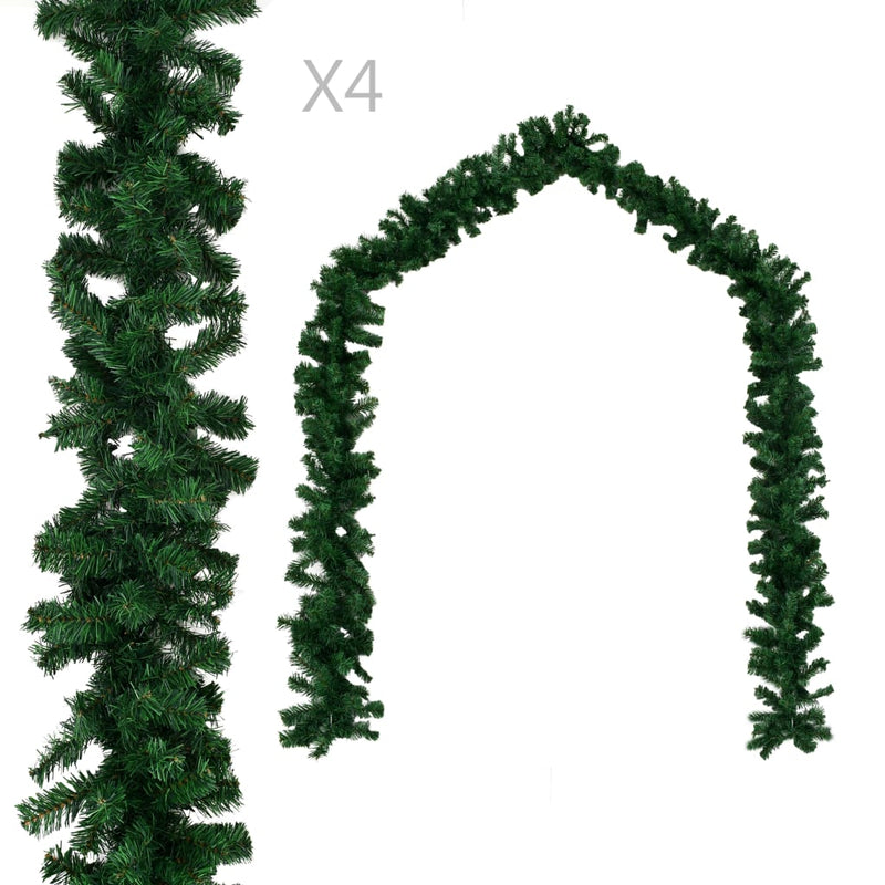 Load image into Gallery viewer, Vidaxl kerstslingers 4 st 270 cm pvc groen
