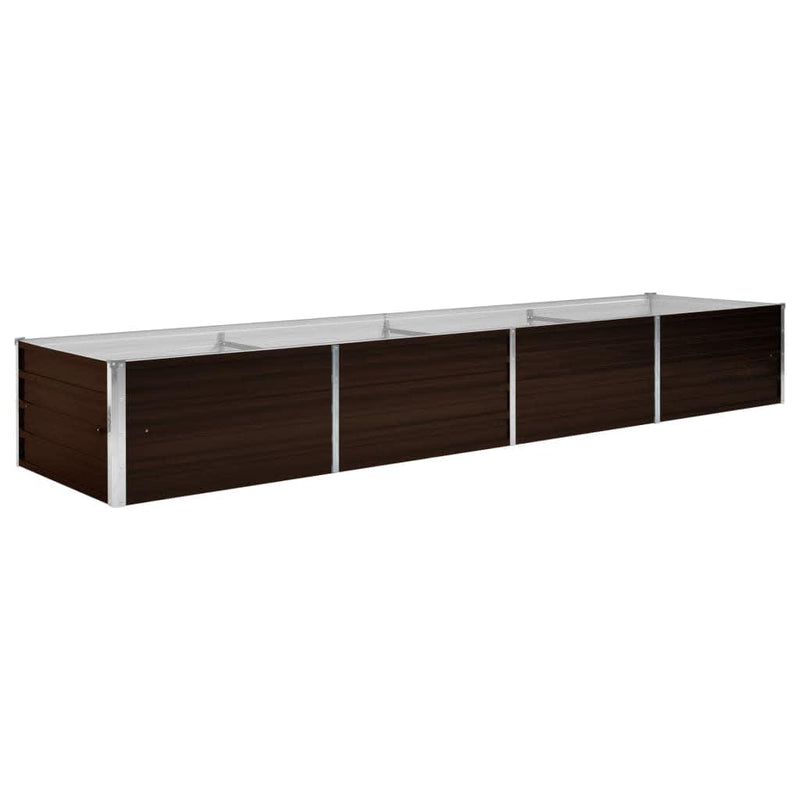 Load image into Gallery viewer, Vidaxl plantenbak verhoogd 320x80x45 cm gegalvaniseerd staal bruin