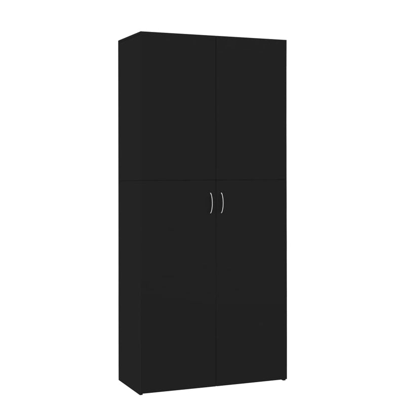 Load image into Gallery viewer, VidaXL Schoenenkast 80x35,5x180 cm bewerkt hout zwart