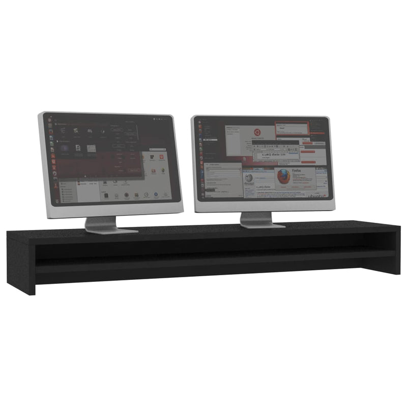 Load image into Gallery viewer, Vidaxl monitorstandaard 100x24x13 cm bewerkt hout zwart
