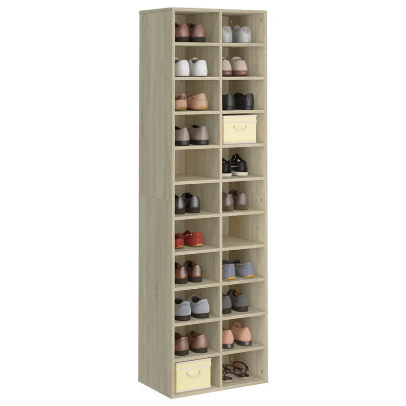 Load image into Gallery viewer, VidaXL Schoenenkast 54x34x183 cm bewerkt hout sonoma eikenkleurig