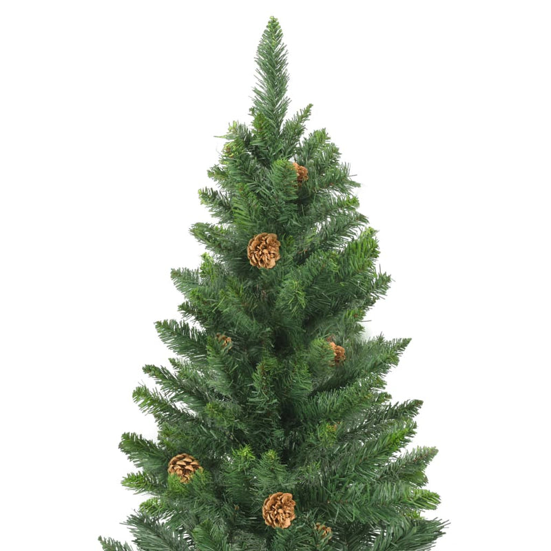Load image into Gallery viewer, VidaXL Kunstkerstboom met dennenappels 210 cm groen