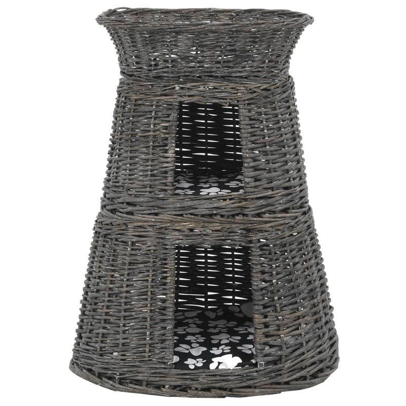Load image into Gallery viewer, Vidaxl 3-delige kattenmandenset met kussens 47x34x60 cm wilgen