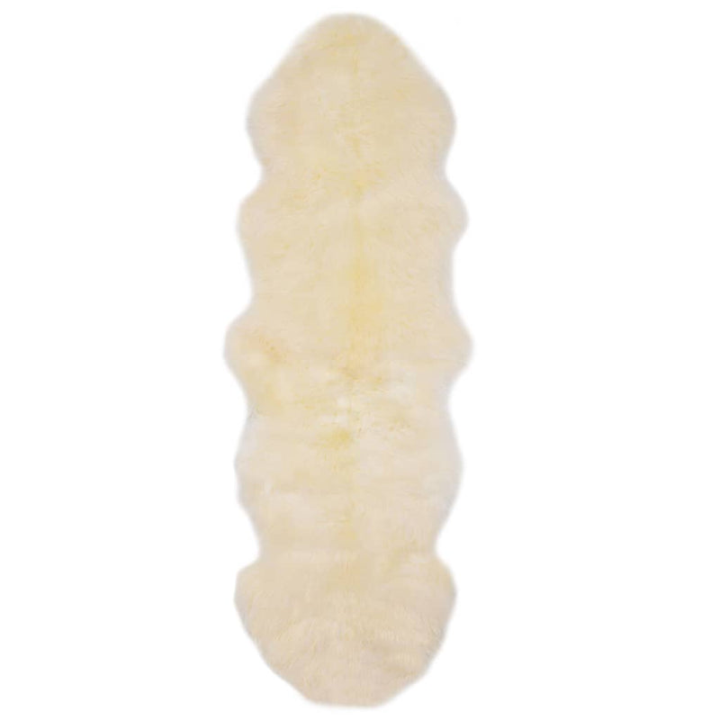 Load image into Gallery viewer, Vidaxl vloerkleed 60x180 cm schapenvacht wit