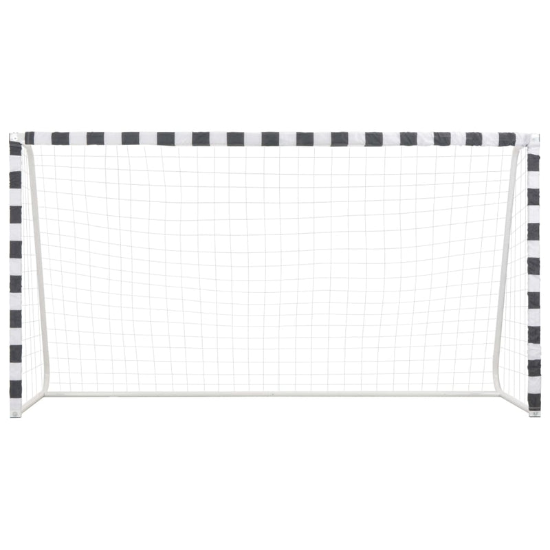 Load image into Gallery viewer, Vidaxl voetbaldoel 300x160x90 cm metaal zwart en wit