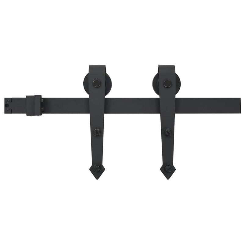 Load image into Gallery viewer, Vidaxl doos met onderdelen voor schuifdeur skien 200 cm staal zwart