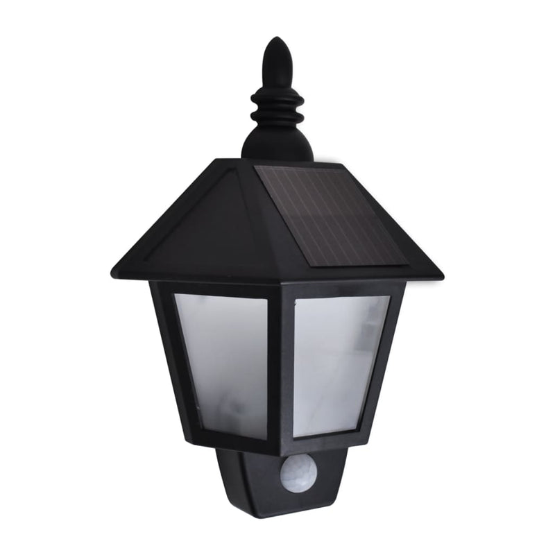 Load image into Gallery viewer, Vidaxl solar-wandlampen 2 st met bewegingsensor zwart