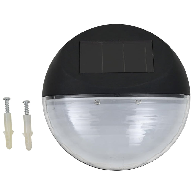 Load image into Gallery viewer, VidaXL Solarwandlampen LED 24 st rond zwart